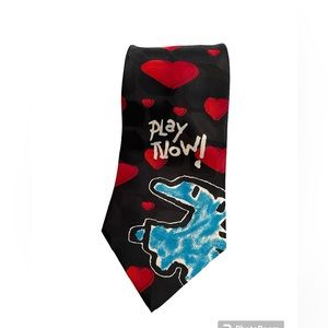 Vintage 1997 Bandal TAMAGOTCHI Silk Neck Tie 90's Digital Pet Necktie NOVELTY